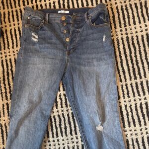 STS Blue Straight Leg Distressed Blue Jeans